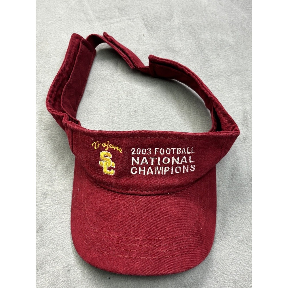 USC Trojans "SC" 2003 Football National Champions Baseball Hat Visor Adjustable